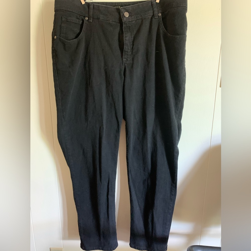 Lee Riders size 20W Petite black denim jeans.